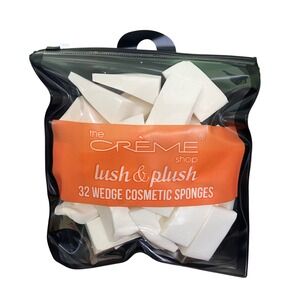 The Creme Shop Lush Plush 32 Wedge Cosmetic Sponges Makeup Applicator New‎